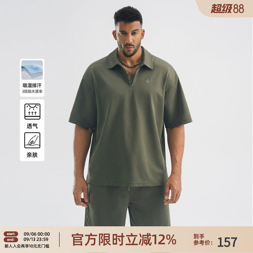 纯色大码速干短袖Polo衫