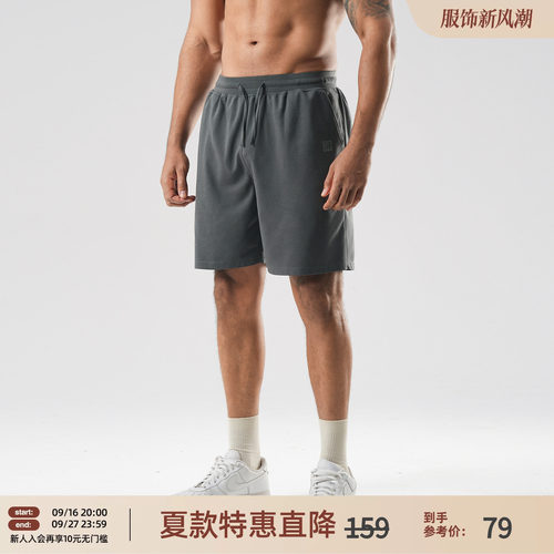 美式直筒运动短裤男宽松