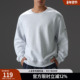 宽松纯色大码 BD健美站秋季 重磅简约纯棉圆领套头衫 健身运动卫衣男