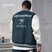 BD健美站新款 潮流绣花夹克外套男宽松运动 棒球服男时尚