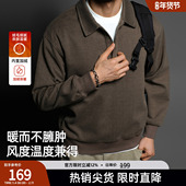 polo衫 男老钱美式 套头衫 BD健美站420G加绒长袖 宽松大码 运动卫衣男