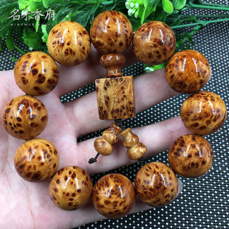 名木香府崖柏雀眼手串太行崖柏满瘤疤佛珠20MM崖柏手链项链