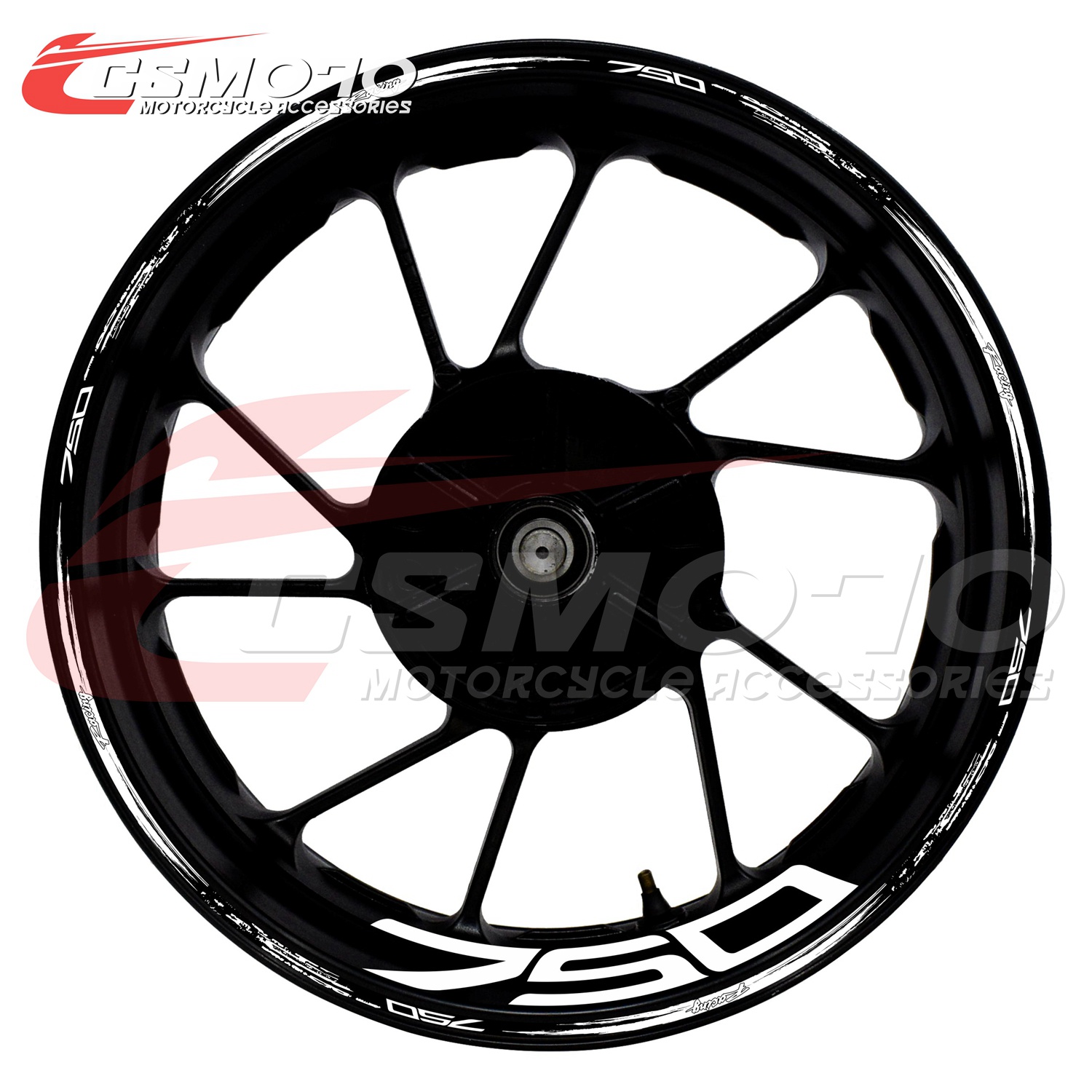 CSMOTO 17寸轮毂贴纸 Z750 防水反光 轮圈贴画适用川崎铃木雅马哈