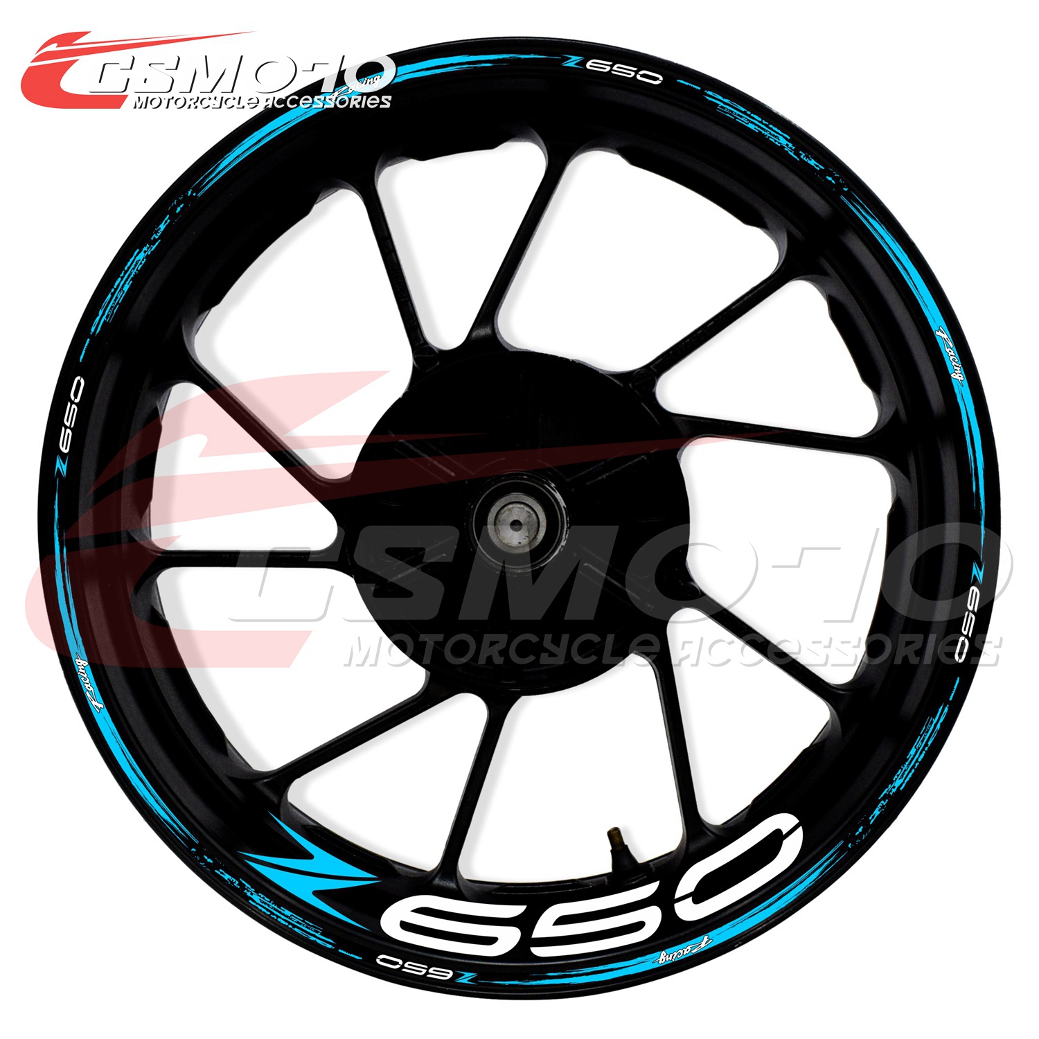 CSMOTO 17寸轮毂贴纸 Z650 防水反光 轮圈贴画适用川崎铃木雅马哈