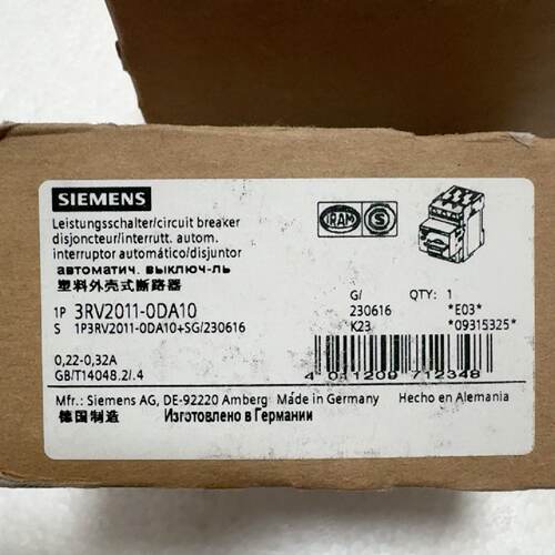 全新原装塑壳断路器，型号3RV2011-0DA10，德—议价