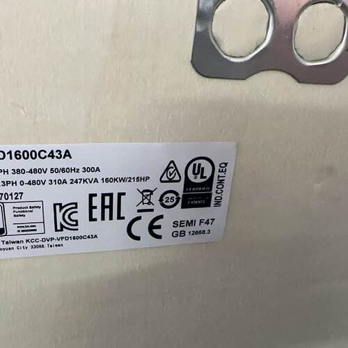 【询价】台达变频器VFD1600C43A VFD1600C43A-0适用