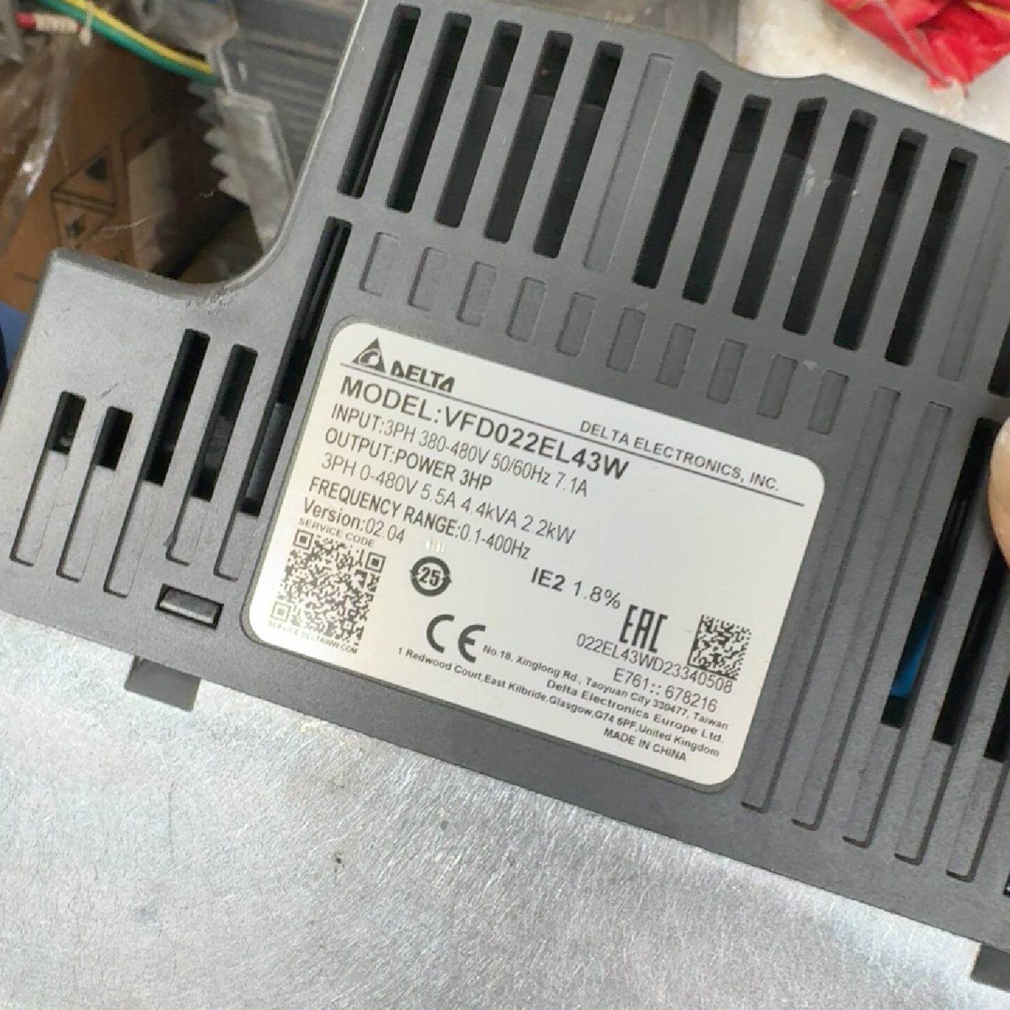 【询价】台达变频器VFD022EL43W，3HP，380-480V三适用