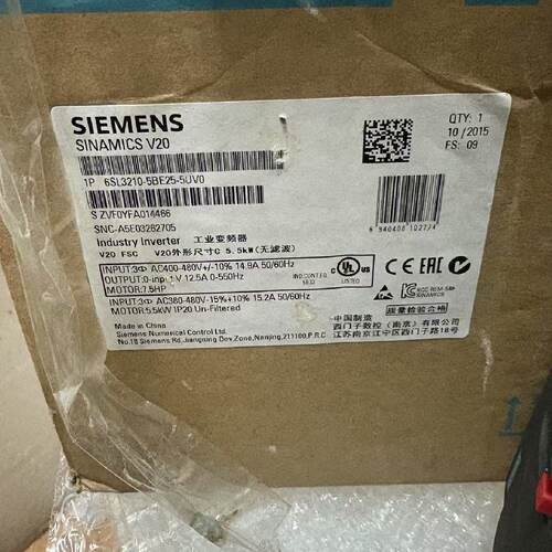询价6SL3120-5BE25-5UV0V20变频器5议价
