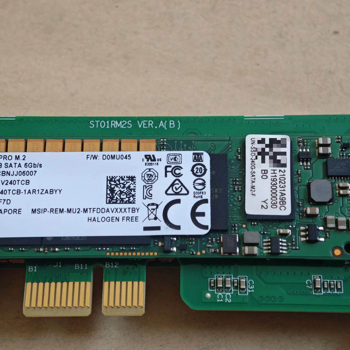 镁光5100PRO240G固态硬盘M.2接口SATA议价及维修！