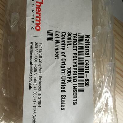 议价热电Themo样品瓶内插管 C4010-630 300uL 100/PK 原装
