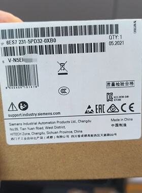 西门子6ES7 231-5PD32-0XB0，原装正品未开封--议价商品