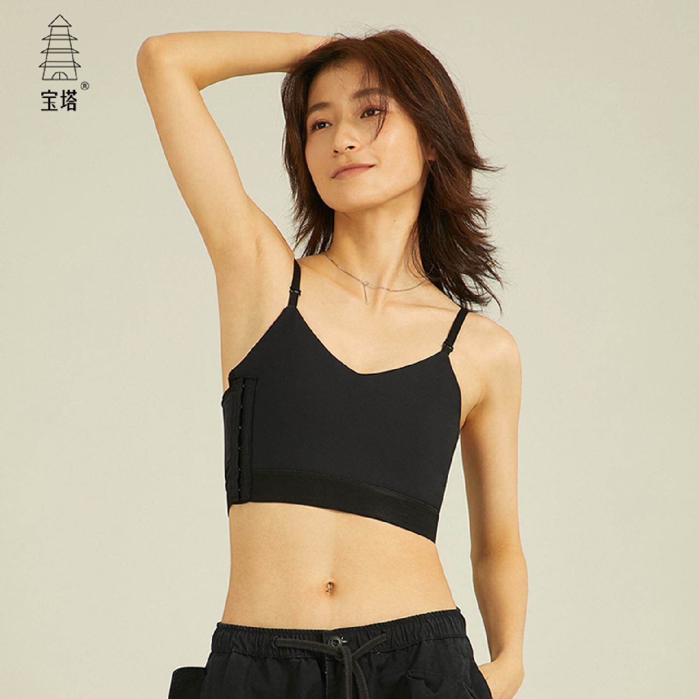 宝塔束胸背心裹胸缩胸束胸衣绷带运动春季大胸显小内衣女吊带
