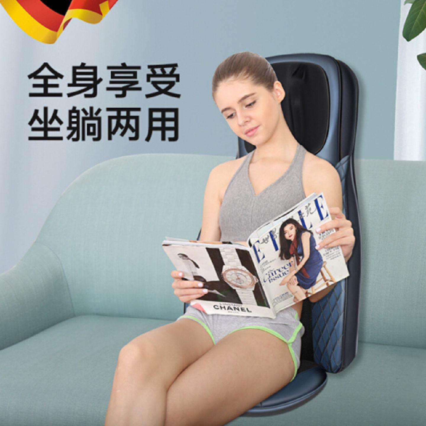 按摩靠垫办公室颈椎腰部按摩器背部按摩仪电动车载家用热敷按摩