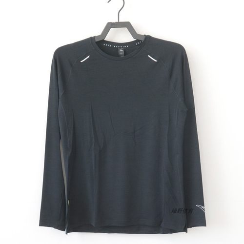 安踏男长袖T恤春秋圆领薄款舒适透气跑步训练运动针织衫152445405