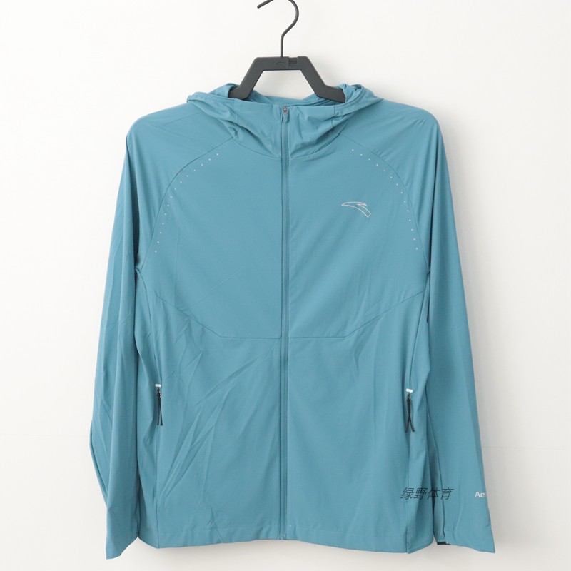 安踏男防晒皮肤衣连帽速干梭织透气跑步运动上衣薄外套152425603