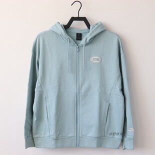 断码XL 安踏女外套开衫卫衣连帽宽松休闲针织运动上衣162348708S