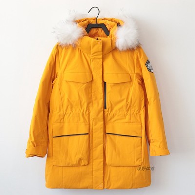 安踏冰甲羽绒服女中长款防泼水连帽羽绒外套运动上衣162417911