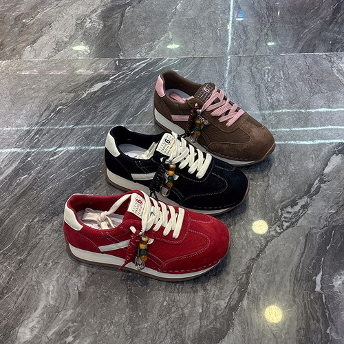 轻便增高户外跑步运动鞋拼色甜酷