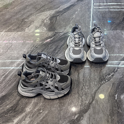 复古做旧炸街休闲老爹鞋圆头系带