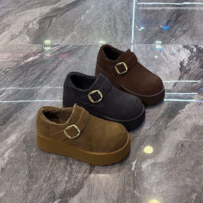 复古爆款休闲单鞋保暖百搭勃肯鞋