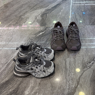 潮 女小众做旧轻便运动慢跑鞋 欧洲站2025秋款 潮酷厚底休闲老爹鞋