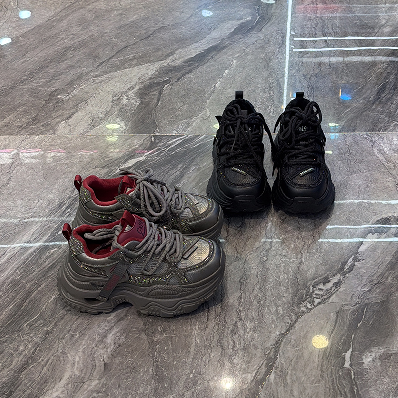 加厚百搭小众老爹鞋拼色老爹鞋潮