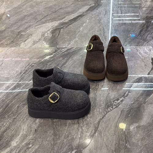 洋气百搭一脚蹬松糕懒人休闲鞋