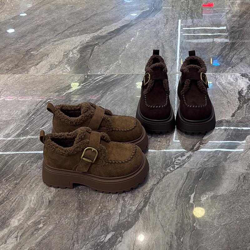 保暖舒适小个子百搭乐福鞋懒人鞋