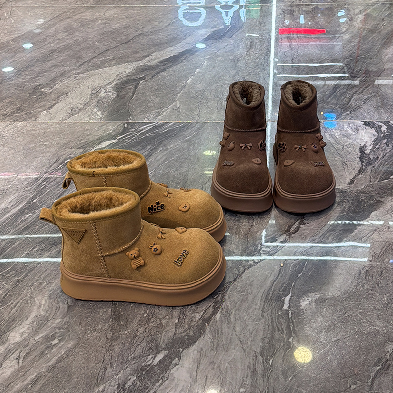 洋气东北棉鞋卡通百搭保暖雪地靴