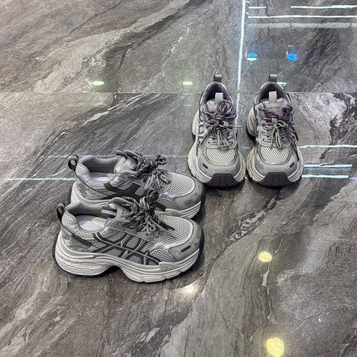 双色带~复古做旧擦色休闲老爹鞋女2026春款小个子轻便增高运动鞋 - 封面