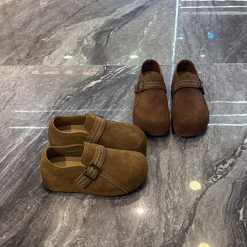 韩系懒人小众一脚蹬勃肯鞋显脚小