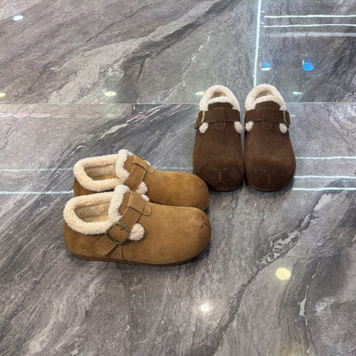 洋气百搭增高加厚勃肯鞋懒人棉鞋