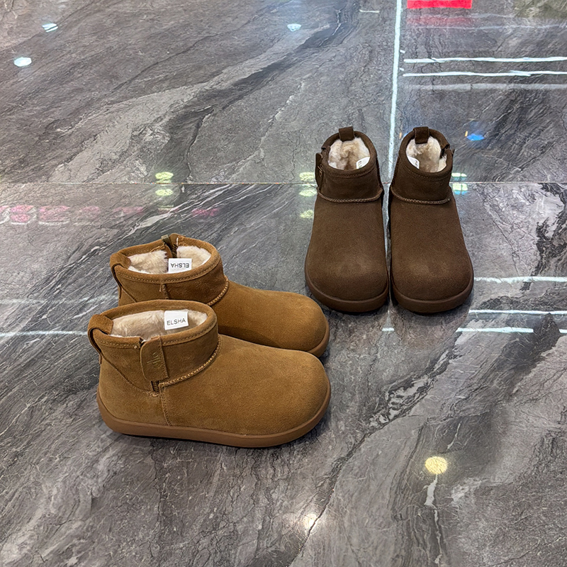 百搭圆头时尚雪地靴东北保暖棉鞋