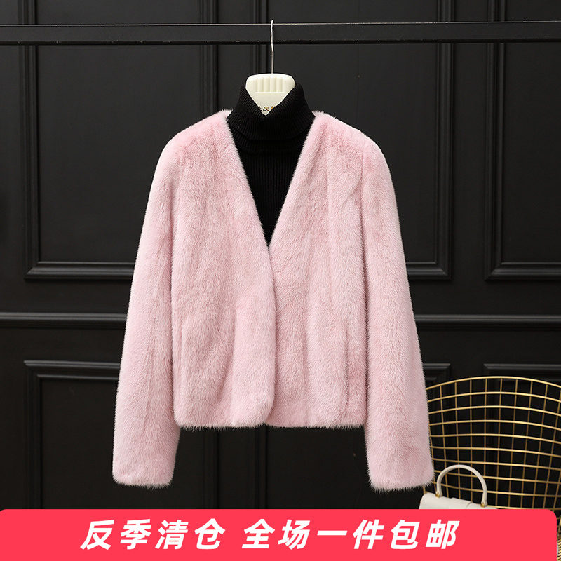 女整短款貂皮大衣哲奴