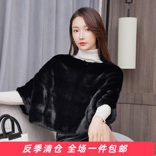 水貂皮大衣女块拼貂短款皮草外套2025冬季新款整貂效果套头年轻款