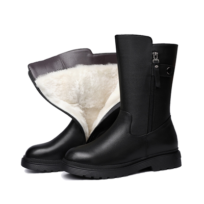 冬季雪地靴真皮头层牛皮