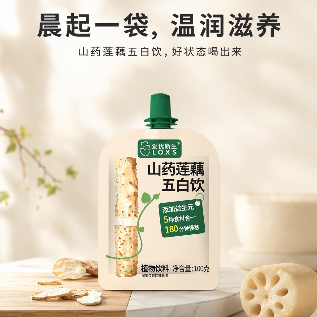 爱优新生山药莲藕五白饮益生元图片