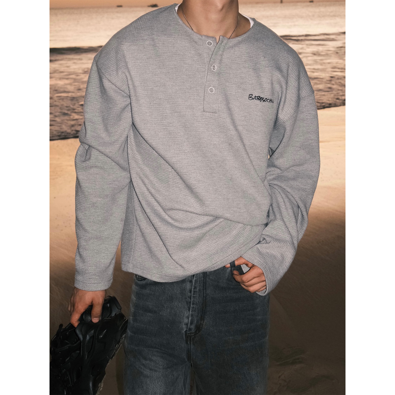 亨利领华夫格简约印花