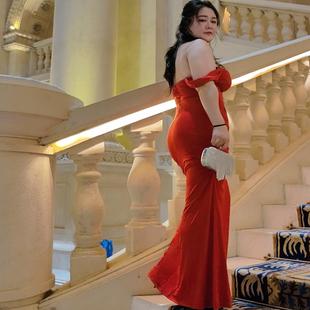 玫瑰欲大码绝美生日适合参加婚礼定婚轻礼服女平时可穿轻奢高级感