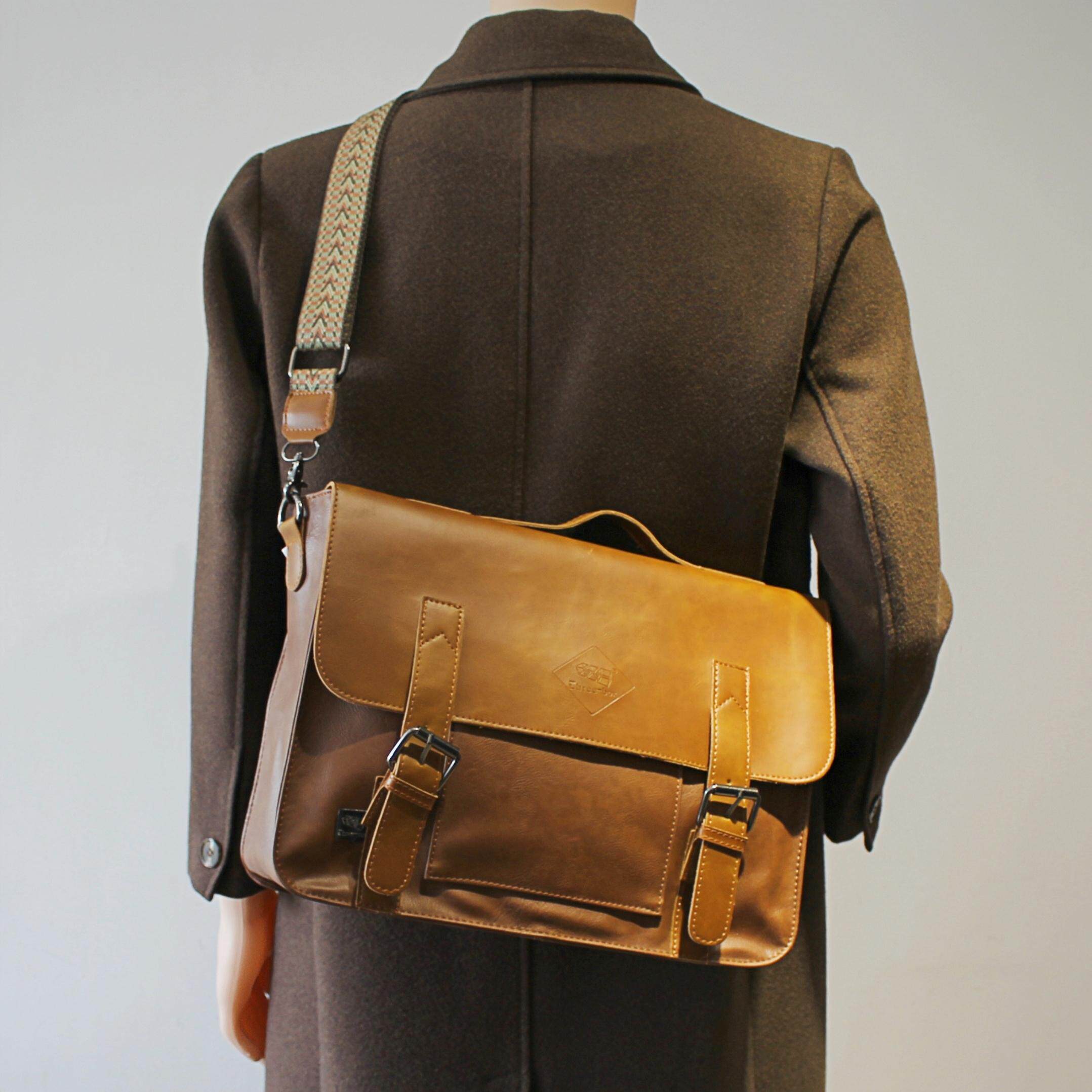 手提包复古休闲通勤大容量斜挎包