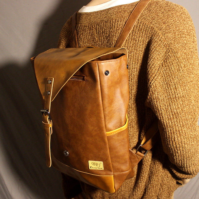 JAPANESE RETRO SMALL BACKPACK COLLEGIATE MENS BAG RETRO CASUAL LARGE-CAPACITY SCHOOLBAG WOMENS BAG SMALL BACKPACK COMPUTER BAG