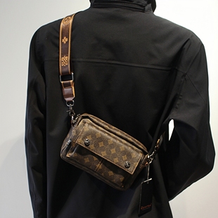 小包包男女士2025新款斜挎包小众百搭通勤包单肩老花小方包手机包