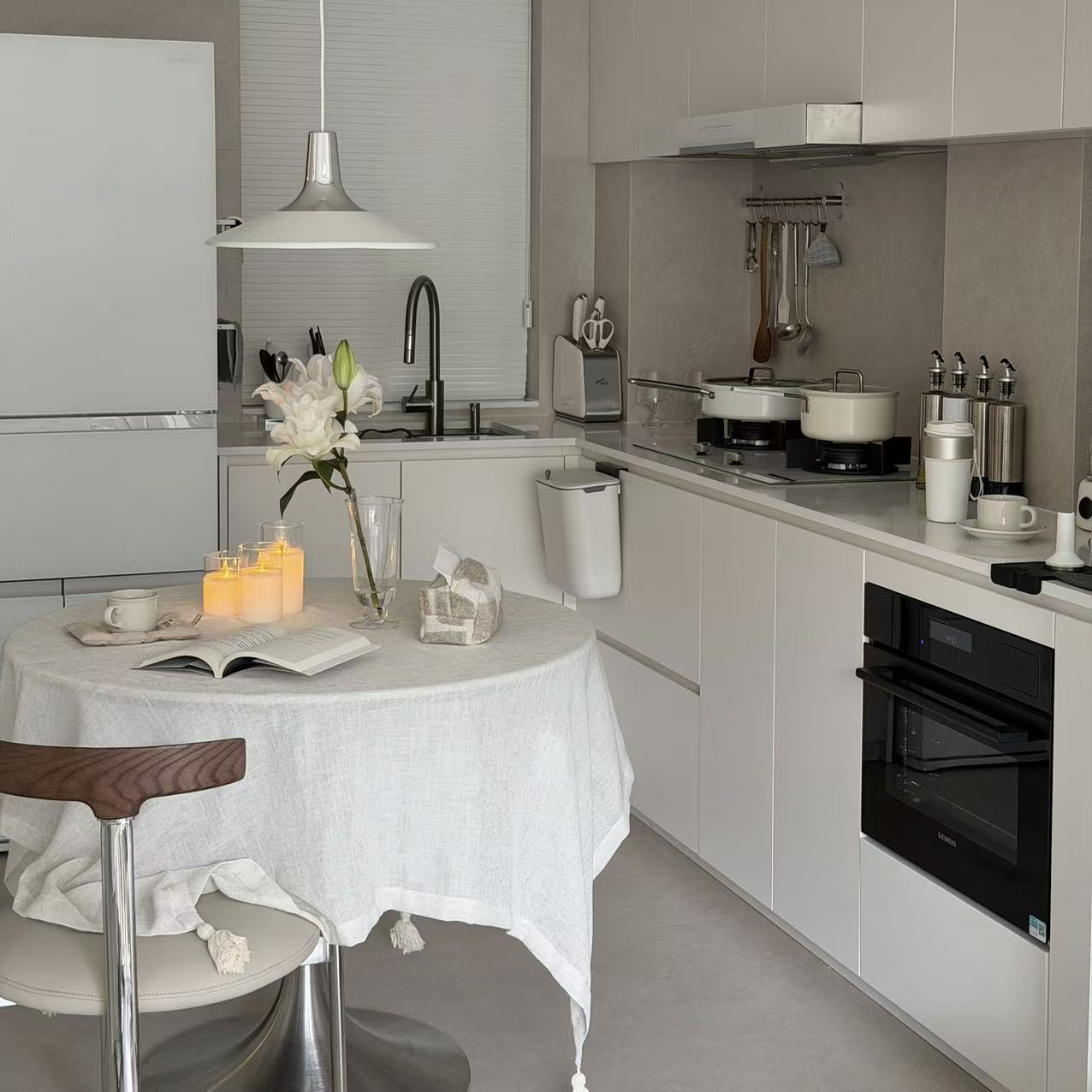 LUMOSHOME棉麻流苏防尘桌布