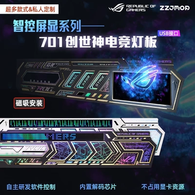 华硕创世神GR701机箱副屏四件套