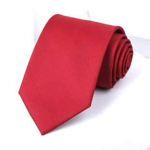 免打手打领带 结婚新郎红色工作韩版 H013领带男士 商务正装