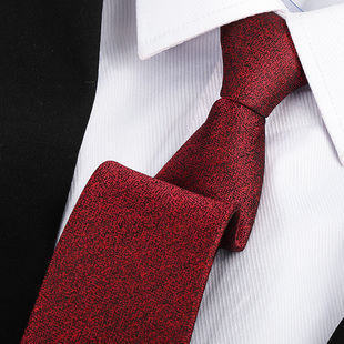 往事酒红男女拉链式领带结婚新郎红色正装商务韩版免打条纹领带