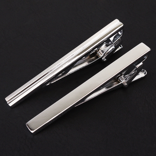 保安领夹时尚 简约男女别针韩版 银色领带夹商务正装 男士