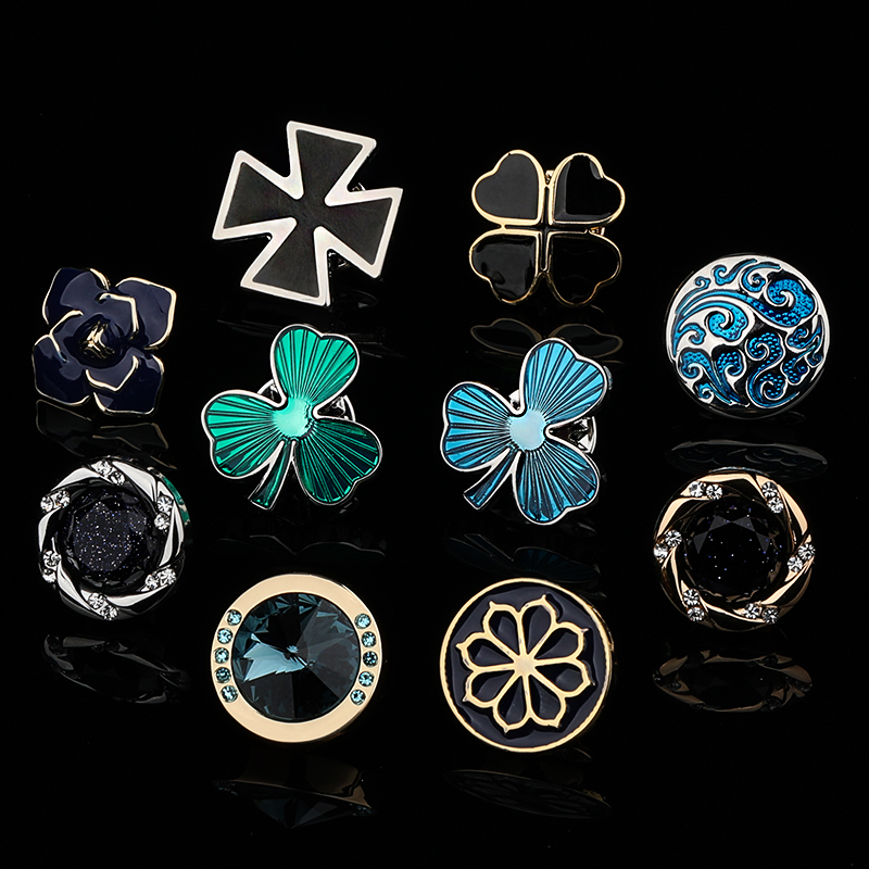 带带帅胸针花纹铜领针礼盒结婚