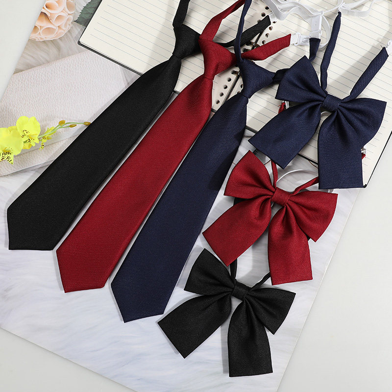 JK领带女学院风日系黑色红色学生休闲灰色小领带衬衫领结