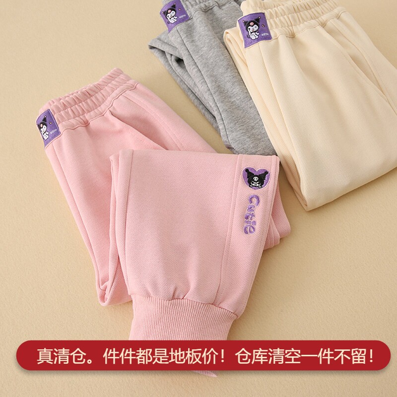 长裤全棉运动裤宽松裤子图片